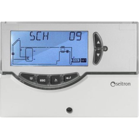 CENTRALINA ELETTRONICA DIGITALE PER IMPIANTI SOLARI TERMICI MODELLO ELIOS MIDI - DIM:156X108X47(LXAXP). 230V-50HZ. PER IMPIANTI SOLARI - SEI