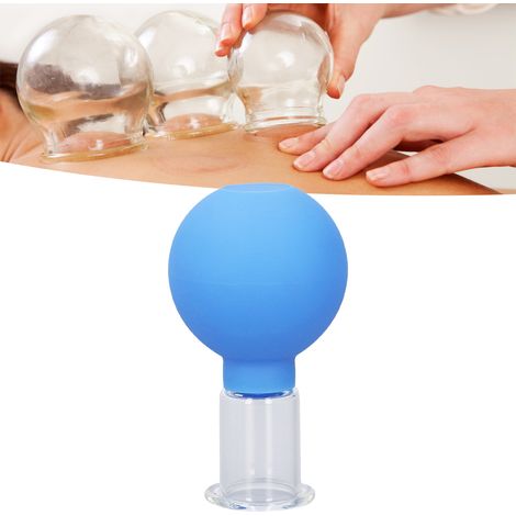 Dispositif de ventouses, boule de massage facial en silicone, ventouses sous vide, ventouse coulissante, bleue taille 3, à l'unité. (1/5)