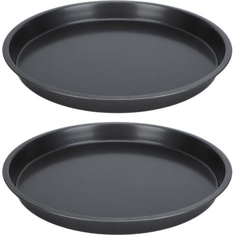 2 Pièces Moule à Pizza Antiadhésif en Acier Carbone Épais pour Four - 25cm (1/5)