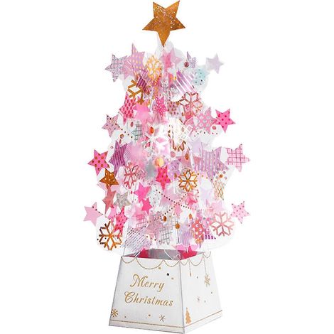 3D-Weihnachtskarte, dreidimensionales kreatives Weihnachtsgeschenk, Kristall-Weihnachtsbaumschmuck (1/2)