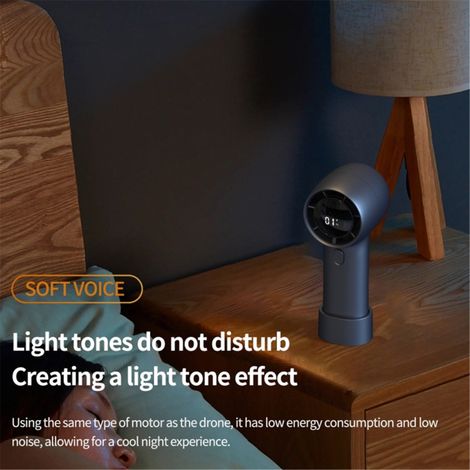 Ventilateur pliable portable à compresse froide – USB rechargeable, 3 vitesses, affichage LED, support téléphone – Maison, bureau, voyages, camping, pêche