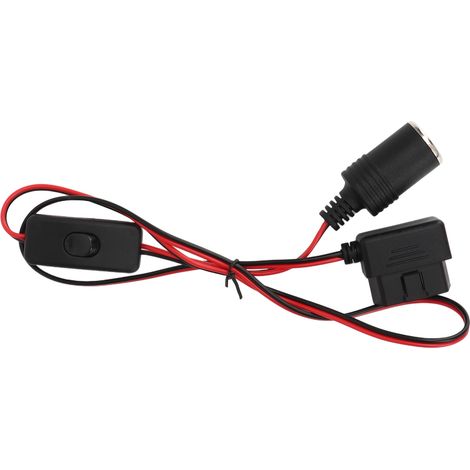 Prise allume-cigare OBD2 16 broches étanche, connecteur femelle avec protection contre les surintensités, adaptateur d'alimentation pour équipement automobile (1/5)