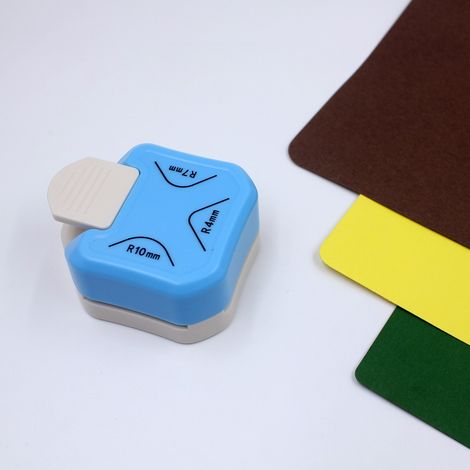 R4R7R10 Kantenpresse, Papierschneider, Eckenrundungswerkzeug, DIY-Eckenrundungswerkzeug, 3-in-1-Eckenrundungswerkzeug für verschiedene Winkel (1/5)