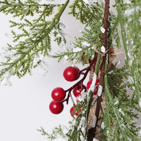 Guirlande de Noël 1,8 m PE flocons de neige, décoration de fenêtre d'hôtel, ornement de porte suspendu. (1/5)