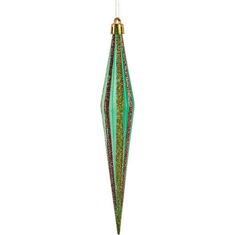 Decorazione di Natale - Non specificato - Allungata - Rosso, Dorato, Verde - 3 x 8,5 x 19 cm