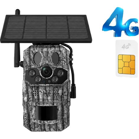 Wildkamera, 4G-Konnektivität, KI-Tiererkennung, 4G GPS+4G Karte+128G TF Karte (1/2)