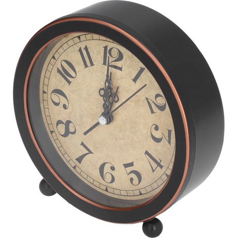 Réveil de bureau de style rétro, clair et facile à lire, silencieux, sans rayonnement, à piles de haute précision, adapté à la maison et au bureau.