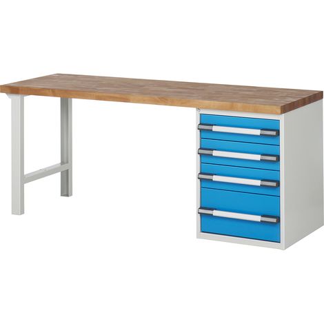 eurokraft pro, Établi, système modulaire Série 7000, 4 tiroirs