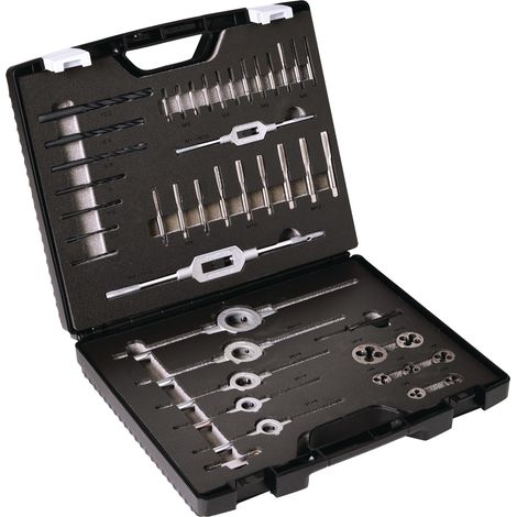 Juego de machos M3-M12 44pzs.HSS Estuche plástico TECWERK (1/2)