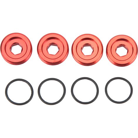 Écrou de moyeu avant RC avec joint torique en alliage d'aluminium pour ARRMA 1/7 et 1/8 (accessoires et pièces détachées RC, rouge) (1/5)