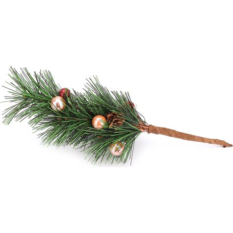24 cm große Weihnachtsdekorationen: Tannenzapfen, Beerenstängel, Girlanden und Kränze. (1/5)