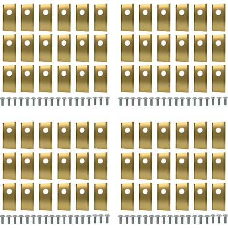 (72 pièces dorées) Kit de lames de coupe en acier inoxydable pour tondeuse robot Worx Landroid, avec vis de rechange. (1/5)