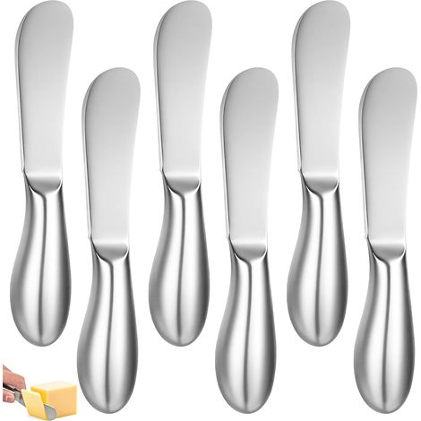Lot de 6 couteaux à beurre en acier inoxydable