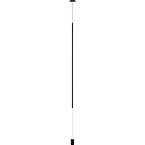 Merano Albuquerque Slim Suspension Plafonnier Sandy Noir Aluminium Encastré LED 20W 1400Lm 3000K