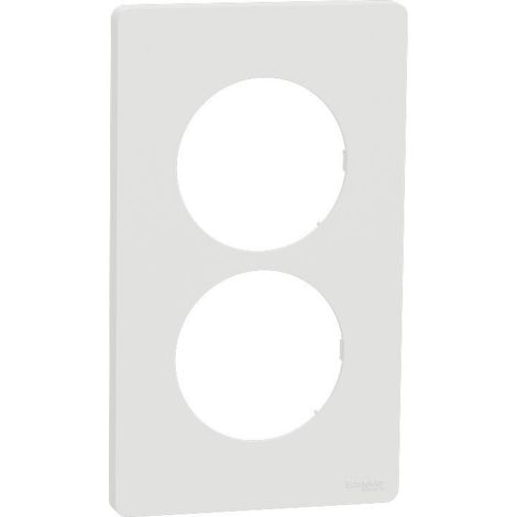 Plaque Odace Blanc craie Architecte 2 postes 57mm (S920814) (1/3)