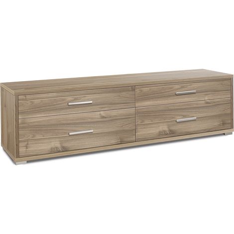 Mobile Basso 4 Cassetti 179x50x47 cm Noce Stelvio (1/3)
