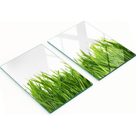 Pannelli decorativi multifunzionali da cucina in vetro temperato a forma di erba, 2x40x52 cm (1/5)