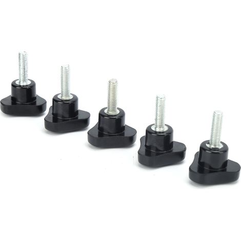 Poignée moletée triangle M6x32x20, lot de 5 boutons de serrage à vis pour tour, écrou à main, poignée de blocage en métal, accessoire de fixation. (1/5)
