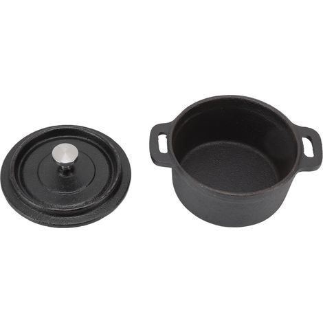 Cocotte en Fonte Traditionnelle Double Poignée Ergonomique Isolante avec Couvercle 20CM (1/5)