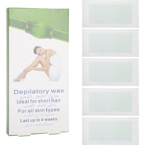 5 bandes de cire épilatoire jetables pour visage et corps - 5 pièces (1/5)