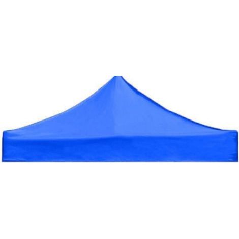 3x3m Oxford fabric awning, blue square foldable sunshade cover, UV and rain resistant (1/5)