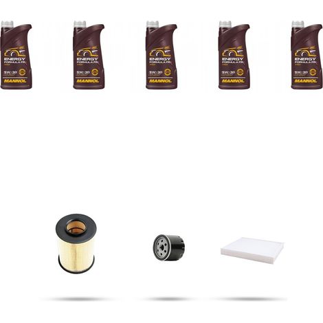 Kit tagliando 3 FILTRI e 5L OLIO compatibile con Ford C-Max II 1.6 flexifuel 63kw dal 2011 (1/5)
