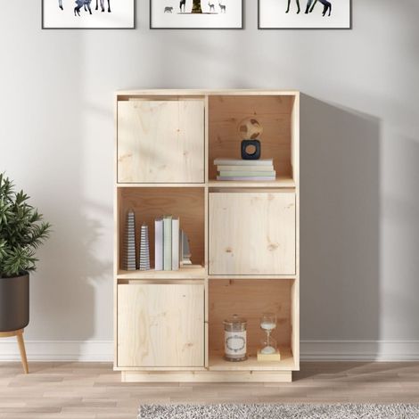 Buffet, Meuble de Rangement, Armoire de Cuisine 74x35x117 cm Bois massif de pin RDS5295 (1/5)