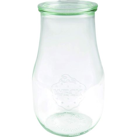Verre à tulipe 2700 ml réchaud de haute qualité, 1 mache en verre avec couvercle en verre pour conservation de la chaleur, passe au micro-ondes, bord rond Transparent