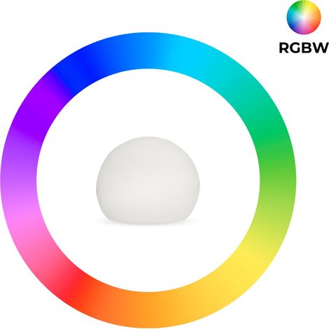Lampe de table ou lampadaire extérieur sphère - RGBW - 1W -