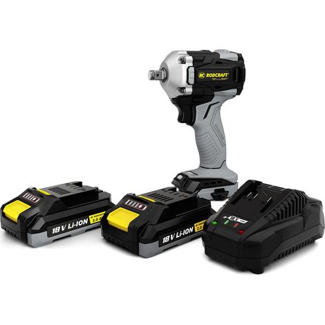 Mini Visseuse à percussion sans fil carré 1/2", couple de desserrage max. 500 Nm, seulement 1,6 kg et 137 mm de longueur, lumière LED, en kit avec 2 batteries 2 Ah + chargeur (1/5)