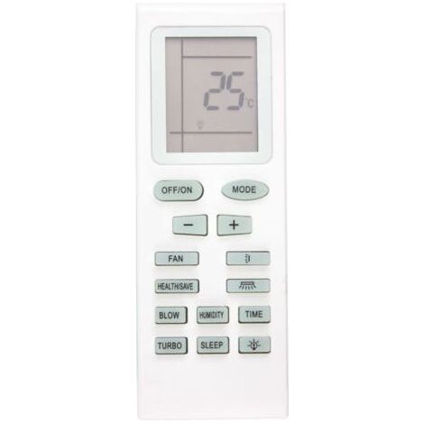 Mando a distancia universal para aire acondicionado – Compatible con los modelos Gree YBOF2, color blanco, pilas no incluidas. (1/4)