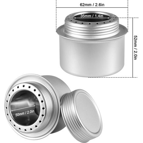 Mini réchaud à alcool Portable en alliage d'aluminium, avec couvercle, Camping en plein air, randonnée, sac à dos, cuisine (1/5)