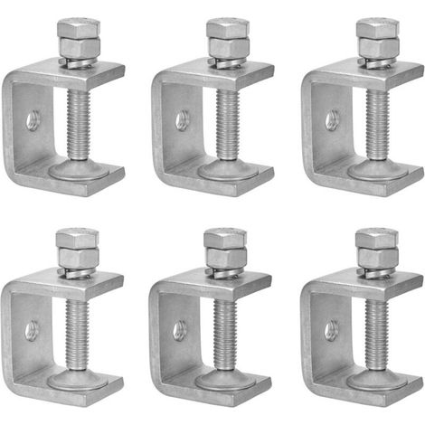 30mm C-Clamps, Heavy Duty 304 Stainless Steel Adjustable C-Clamp, 0-25mm Clamping Range for Welding, Woodworking, Home Assembly, Cabinet Making (1/5)