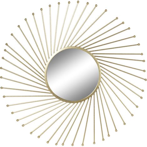 DKD Home Decor Miroir Doré Métal 84x84 cm Glamour (1/3)
