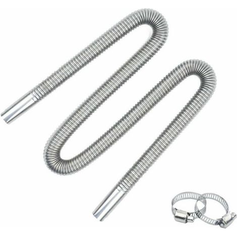 Tuyau D'échappement - 120 cm - Pour Chauffage Diesel Portable - Avec 2 Pinces De Fixation - 1 Pièce (1/4)
