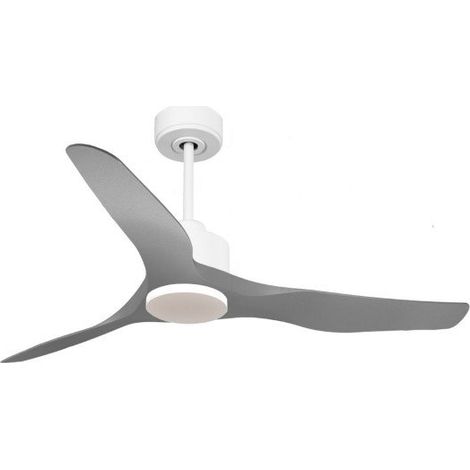 Modulo Ventilateur de plafond DC sans lumière  blanc pales grises à 20 à 40  m² KLDC4SlimP4Gr