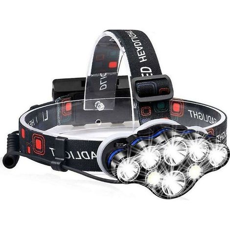 Lampe frontale puissante étanche 40000lm - Lampe frontale rechargeable USB (1/4)