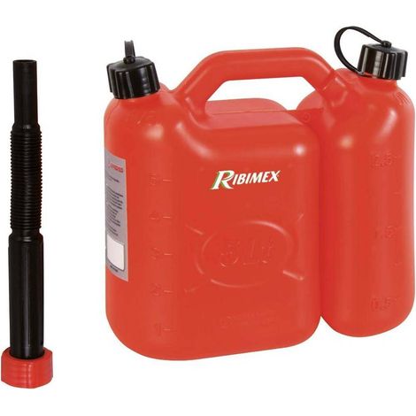 Jerrican Essence Double Usage 5L et 2L - Polyéthylène - Résistant et Pratique - Rangement Sécurisé - D-Work