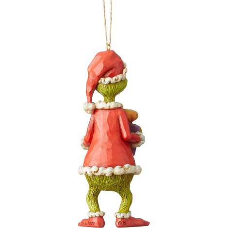 Figurine pendentif en résine verte, personnage de dessin animé de Noël, décoration pour sapin de Noël, cadeau de Noël (1/5)