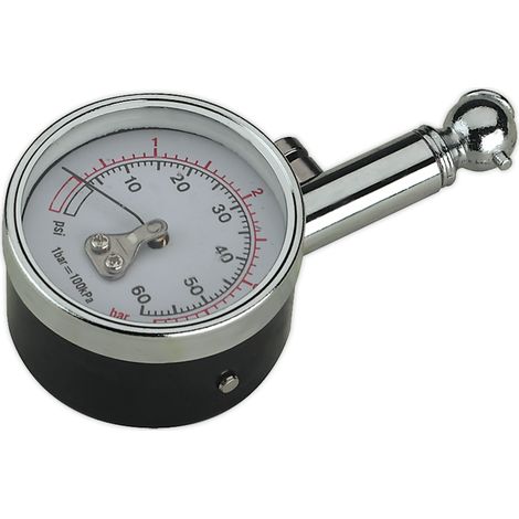 Sealey Tyre Pressure Gauge 0-4bar(0-60psi) TST/PG99