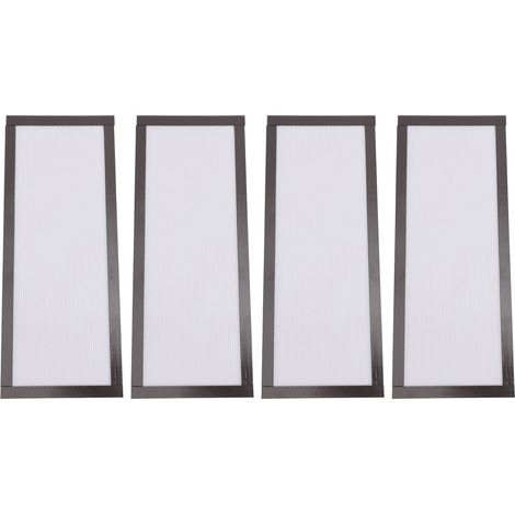 4 grilles de ventilation de sol en PVC, protection magnétique anti-poussière, pour mur et plafond, blanc (1/5)