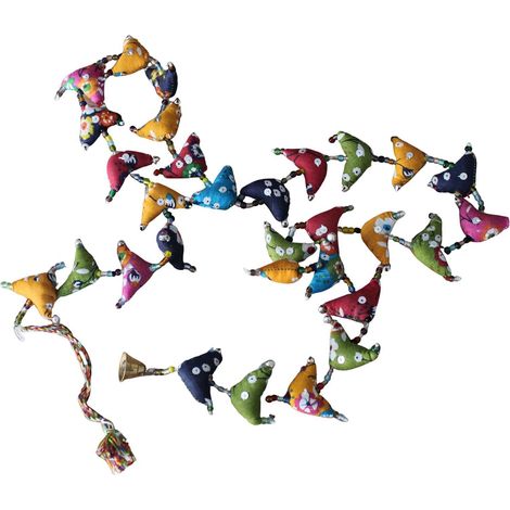 Embrase pour rideaux en tissu triangles colorés (1/2)