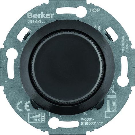 Berker Interruptor Dimmer Eléctrico Negro Control Intensidad Luminosa