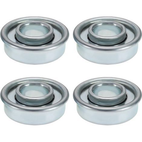 Roulements de Roue pour Tracteurs de Pelouse 4 Pièces Roulement de Roue de Tondeuse à Gazon Roulement en Acier 28.6mm OD 12.7mm ID Argent (1/5)