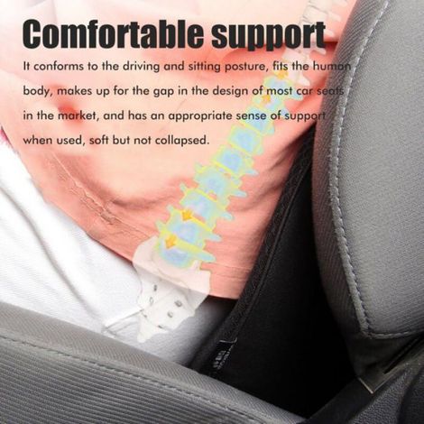 Coussin Siege Voiture - Mousse Memoire Forme - Pour Confort Siège Conducteur Et Soulagement Lombaire - 440 x 240 x 95 mm - 1 Piece (1/4)