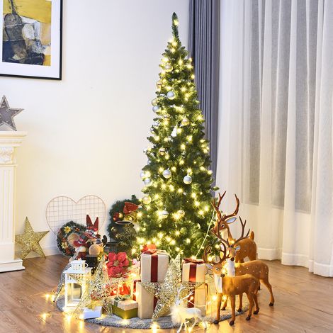 Sapin de Noël artificiel avec lumières LED 200 cm (1/5)