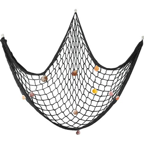 Filet De Peche Decoration Coquillages 100 X 200 Cm Style Mediterraneen Pour Interieur Mariage (1/5)