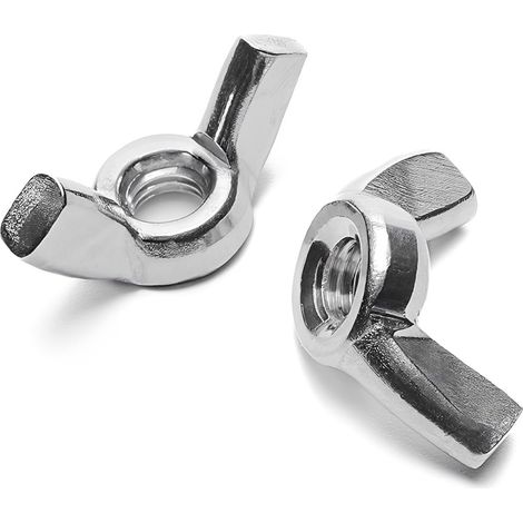 Lot de 10 Écrou à Oreilles M8 Écrous à Ailettes en Acier inoxydable Ecrou Papillon pour Fixation Outils de Bricolage (1/5)