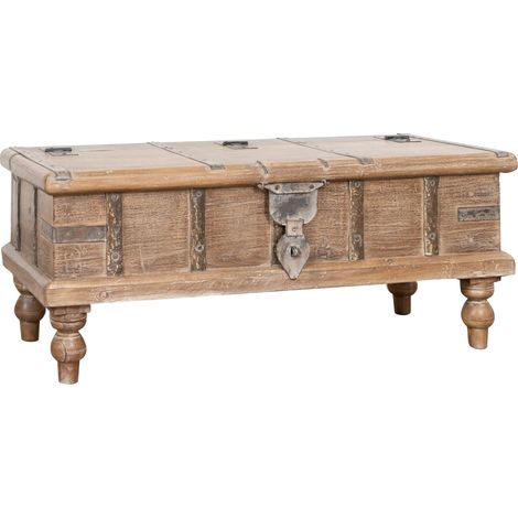 Recycled solid wood chest with antique finish (1/5)
