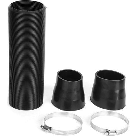 Tuyau D'admission D'air Froid 76mm/3in, Kit de Tuyau Flexible avec Pince de Montage, Tuyau Flexible de Tube de Conduit Accessoires de Voiture Universels, Modification/rénovation (1/4)